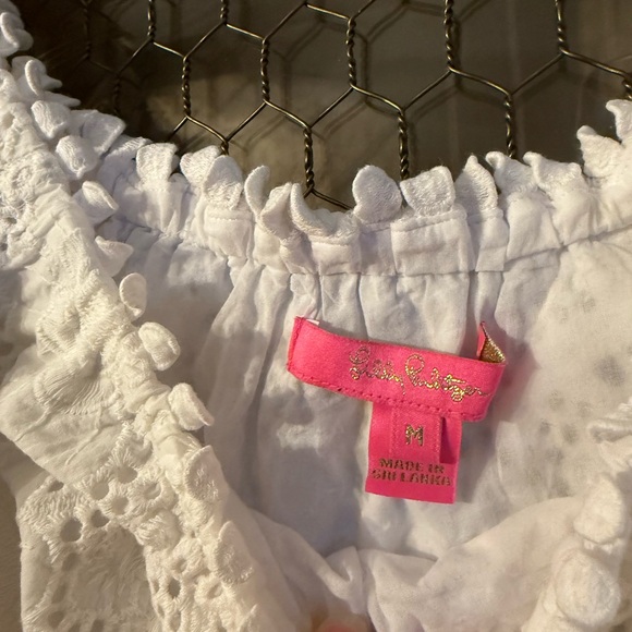 Lily Pulitzer White Eyelet Lace Women's Top - Picture 3 of 5